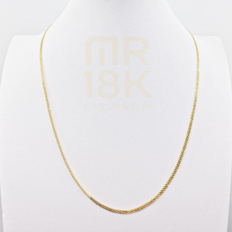 18K (750) Gold Bismark/Chinese Link Chain – 19.7 inch | 2.83 g