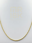 18K Solid Gold Lazo Chain – 19.7 inch | 3.44 g