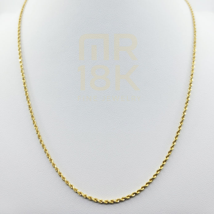 18K Solid Gold Lazo Chain – 19.7 inch | 3.44 g