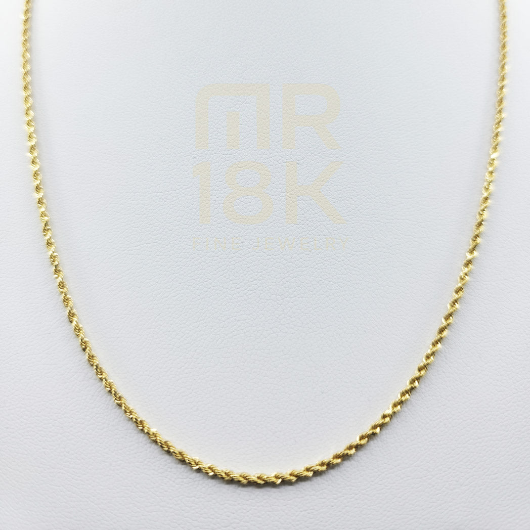 18K Solid Gold Lazo Chain – 19.7 inch | 3.44 g
