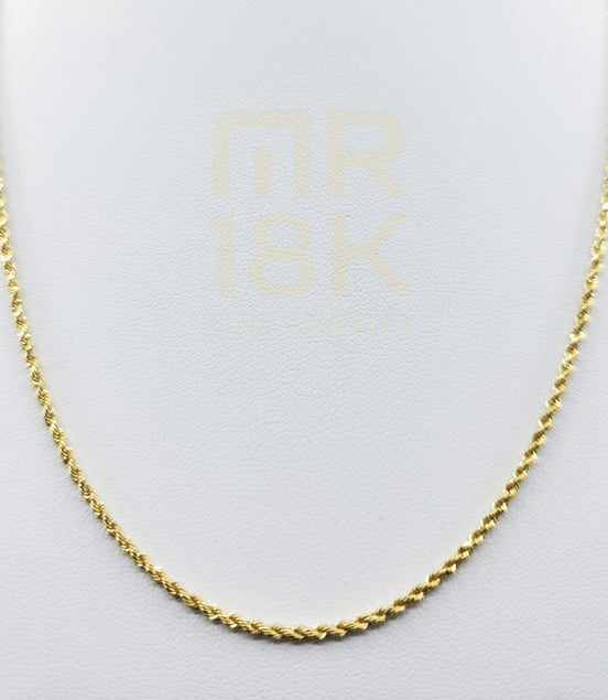 18K Solid Gold Lazo Chain – 19.7 inch | 3.44 g