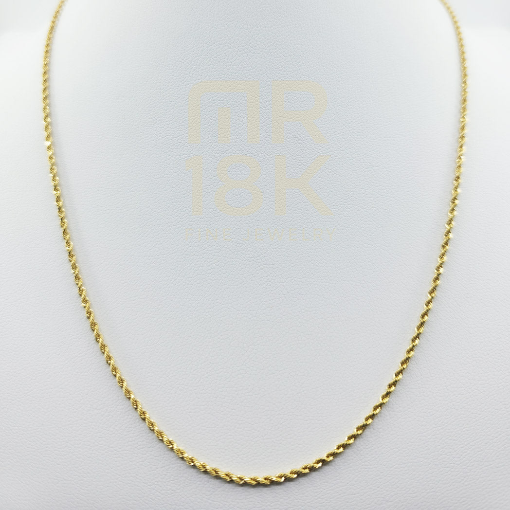 18K Solid Gold Lazo Chain – 19.7 inch | 3.44 g