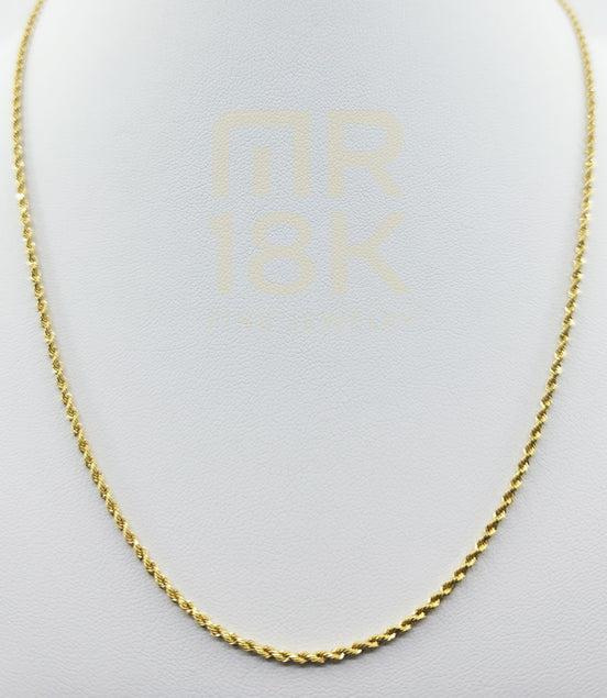 18K Solid Gold Lazo Chain – 19.7 inch | 3.44 g